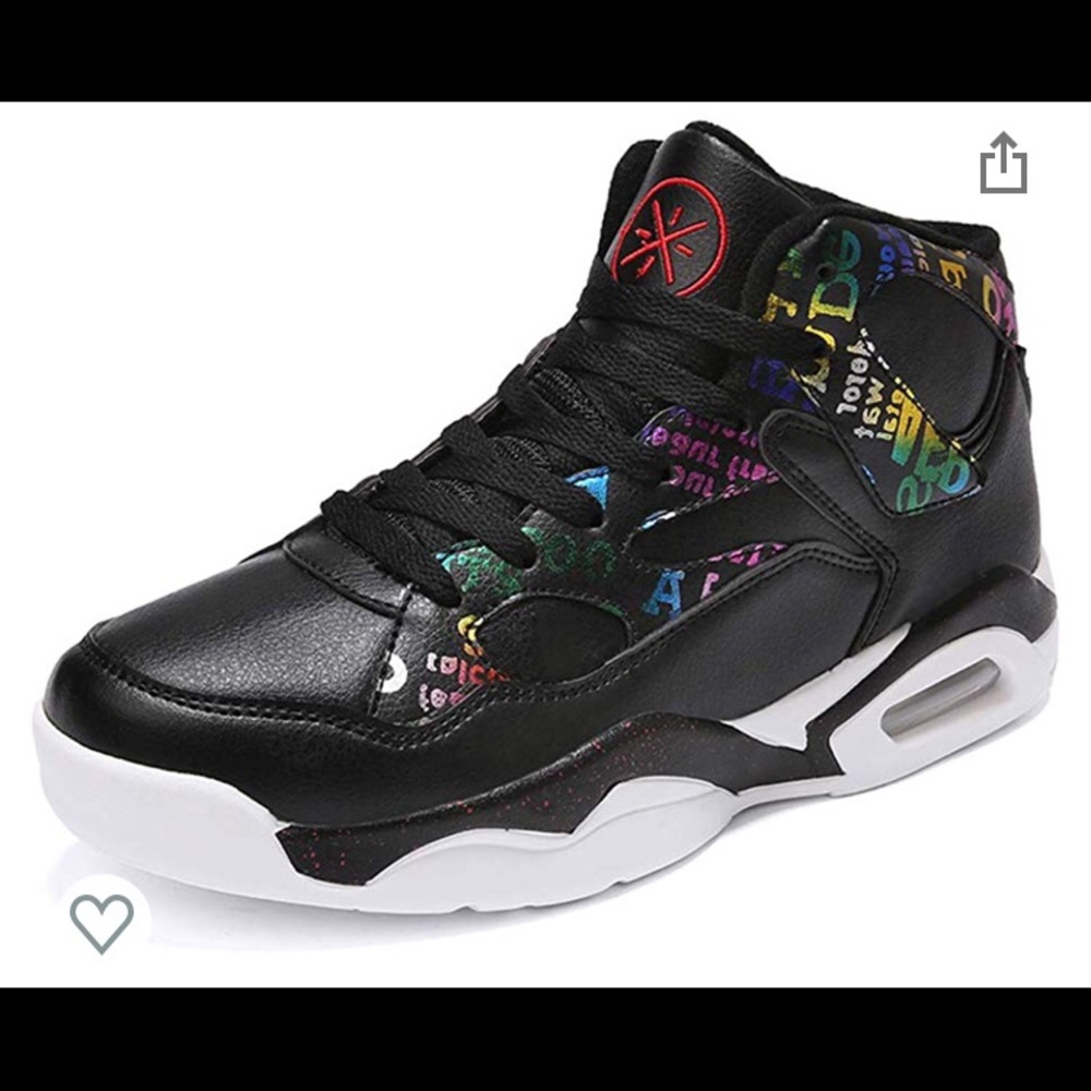 HIGH TOP BLACK/colorful SNEAKERS!!!! Be different!